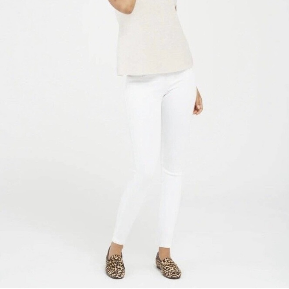 Spanx Jean-ish Ankle Skinny White Pull On Leggings Size M